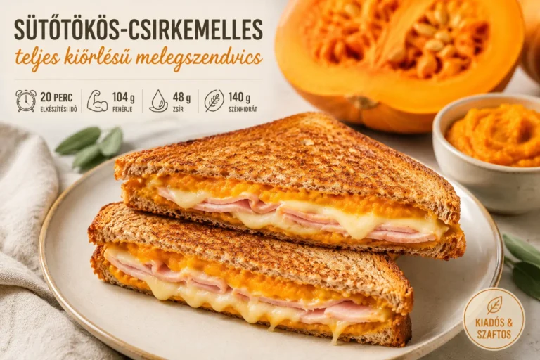 Sütőtökös-csirkemelles teljeskiőrlésű melegszendvics